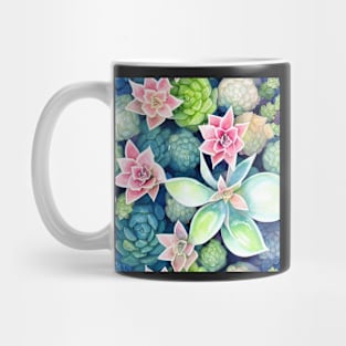 Watercolor succulent pattern Mug